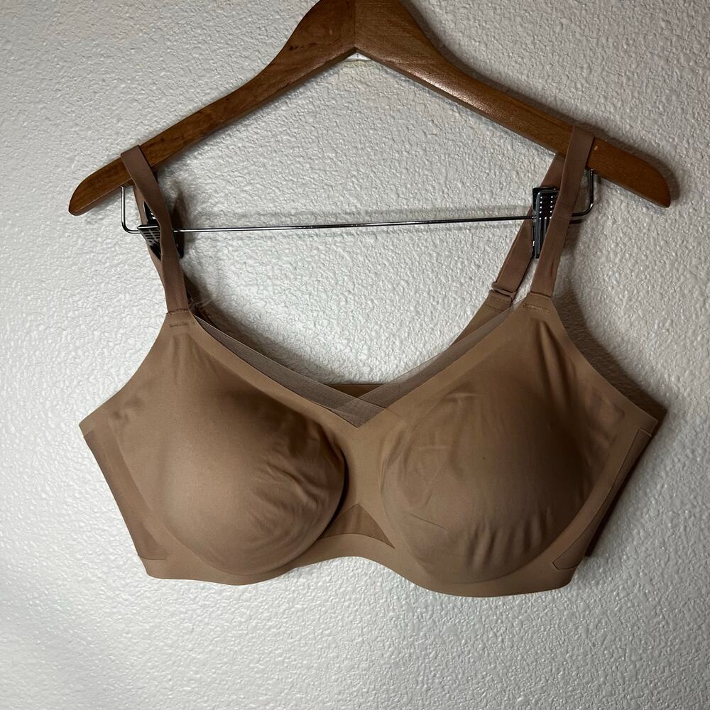 Honeylove Crossover mesh Bra in tan beige XL 38D/DD(E)